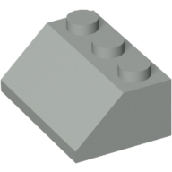 Lego kostka (kostička) 2x3 sklon (šikmá) 45°, světle šedá (303802, 4114311, 4173255)